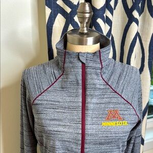UNDER ARMOUR University of Minnesota Gray Performance Heat Gear Quarter-Zip